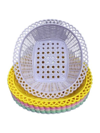 NO.704#ตะกร้าทรงรี (เล็ก) 12 ชิ้น /โหล ราคา 10 บาท