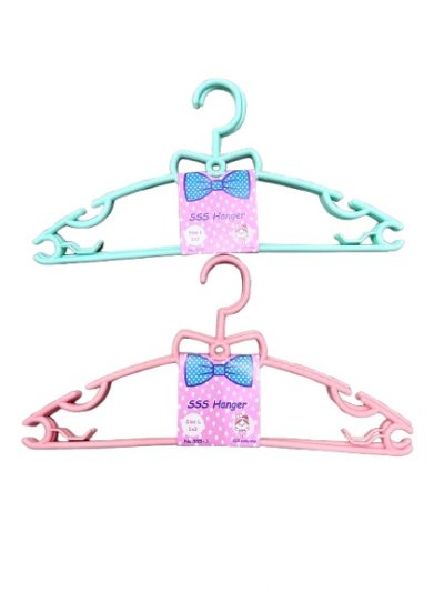 No.555-3#ไม้แขวนผู้ใหญ่รูปโบว์ 12 ชิ้น /โหล ราคา 10 บาท