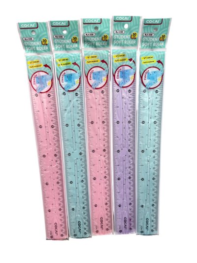 56973#ไม้บรรทัด 30 cm. R-330 12ชิ้น/ โหล ราคา 10 บาท