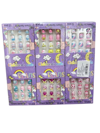 LY-85493#เล็บปลอม 12 ชิ้น /โหล ราคา 10 บาท