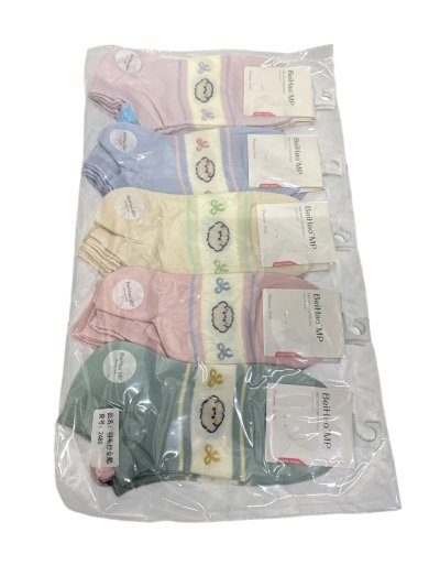 BT-2480#ถุงเท้าแฟชั่นคละลาย ญ 12ชิ้น /แพ็คราคา 10 บาท