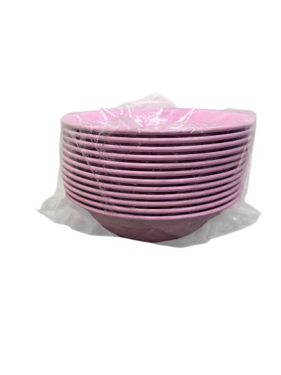 C8#ชามปากบานสีฃมพู 8" 12ใบ /โหล ราคา 10 บาท