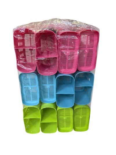 357#ตะกร้าใส่ช้อน 2 ช่อง 12ชิ้น/โหล ราคา 10 บาท