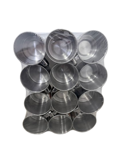 LH-7501#แก้วสแตนเลส 9CM.12ชิ้น /โหล ราคา 10 บาท