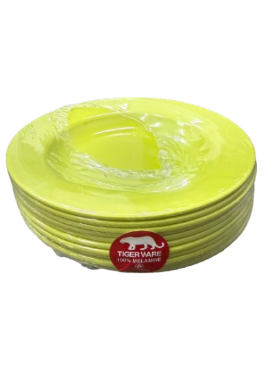 P9001-9#จานทรงลึก 9นิ้ว สีเขียว 12ชิ้น /โหล ราคา 25 บาท