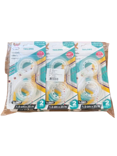 20671#เทปกาวใส 2pcs 12ชิ้น /โหล ราคา 10 บาท