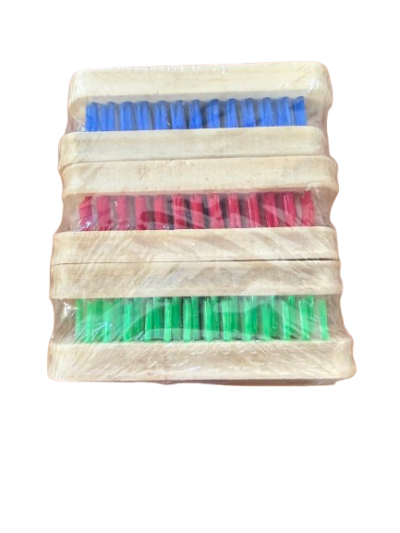 17631#แปรงซักผ้าไม้ 12ชิ้น /โหล ราคา 10 บาท