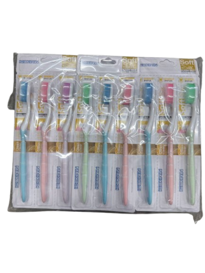 18854#แปรงสีฟัน 3PCS 12ชิ้น /โหล ราคา 10 บาท