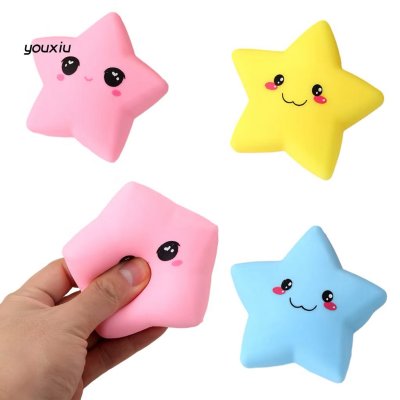 B2442#ตุ๊กตามือบีบรูปดาว 12ชิ้น /โหล ราคา 10 บาท