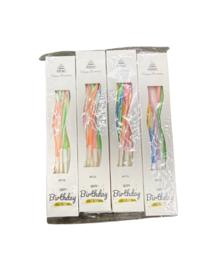 LY-87809#เทียนวันเกิด 12ชิ้น /โหล ราคา 10 บาท
