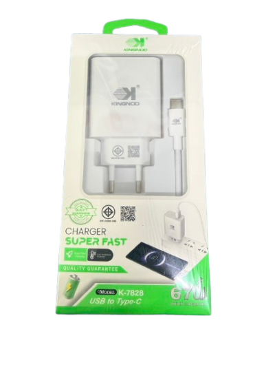 K-7828#ชุดชาร์จ สาย USB+C to Type-C