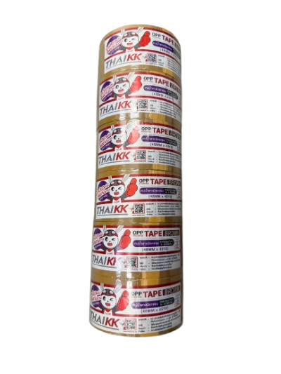 เทปน้ำตาลปิดกล่อง 48MMx45YD  6ชิ้น /แพ็ค ราคา 20 บาท
