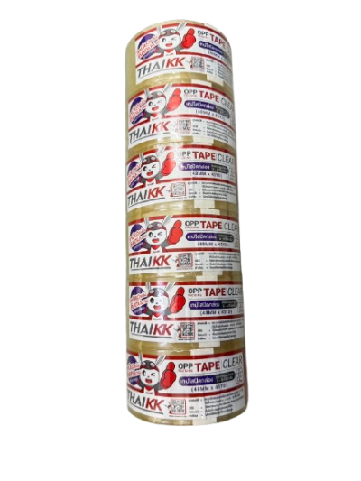 เทปใสปิดกล่อง 48MMx45YD 6 ชิ้น /แพ็ค ราคา 20 บาท