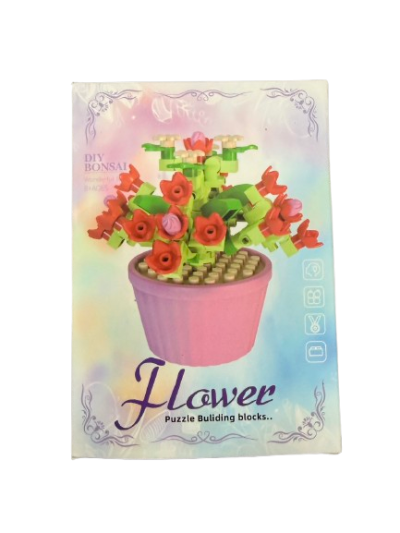 A825-10#ของเล่นตัวต่อดอกไม้ 12ชิ้น /โหล ราคา 15 บาท