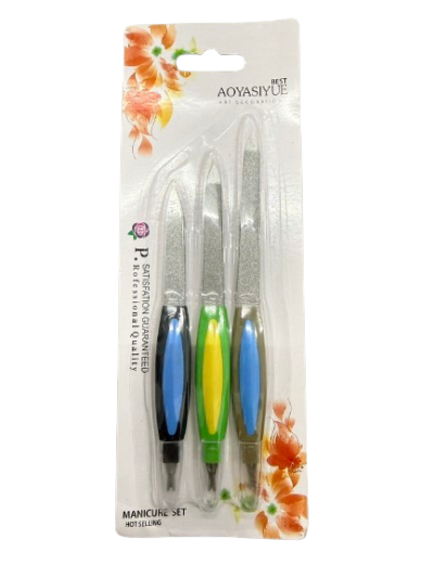 85250#ตะไบเล็บ 3pcs. 12ชิ้น /โหล ราคา 20 บาท