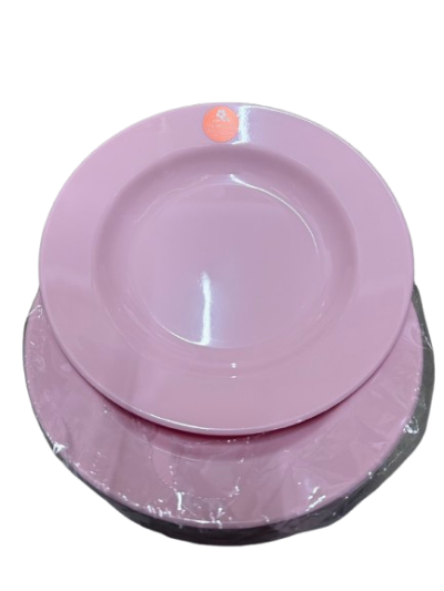 B5001-9 #จานลึก 9นิ้ว สีชมพู