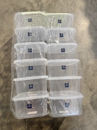 UT-6810/1#กล่องจัตุรัส XL สีใส12ชิ้น/แพ็คราคา25บาท