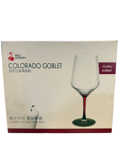 ZC-91641#แก้วไวน์ 1กล่อง/6ใบ ราคา65 บาท