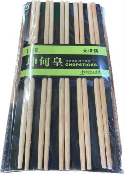 A076-01#ตะเกียบไม้ 12ชิ้น/แพ็ค ราคา20บาท