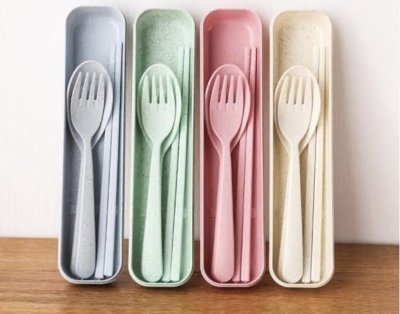 A042-82 ช้อนส้อมตะเกียบพกพา 12ชิ้น/แพ็ค ราคา20บาท