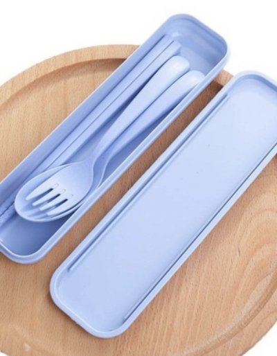 A042-81 ช้อนส้อมตะเกียบพกพา 12ชิ้น/แพ็ค ราคา20บาท