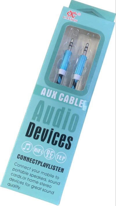 1236-9#สาย AUX ต่อลำโพง 12ชิ้น/แพ็ค ราคา20บาท