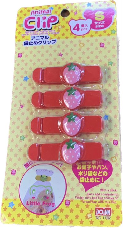 J438-87#หนีบปากถุง 4 ชิ้นบรรจุ 12ชิ้น/แพ็ค ราคา 20บาท/ชิ้น