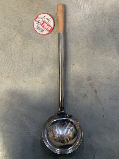 SI310#กระบวยด้ามไม้ 5.5นิ้ว 12ชิ้น/แพ็ค ราคา100บาท