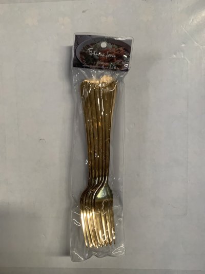 SK984-G #ส้อมเรียบปลายมน ทอง 12ชิ้น/แพ็ค ราคา100บาท