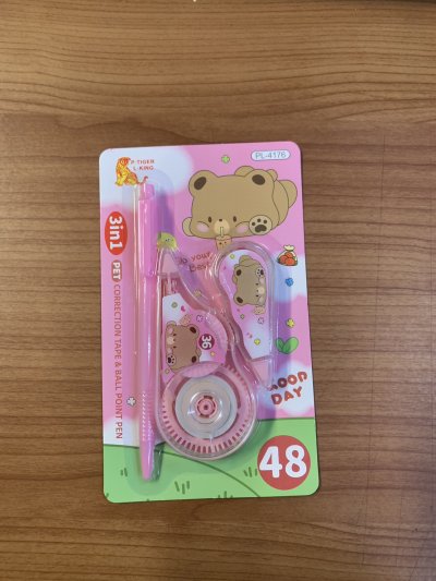 PL-4176#เทปลบคำผิด 3PC บรรจุ12ชิ้น/แพ็ค ราคา20บาท/ชิ้น