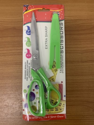 1238-25#กรรไกรมีปอก บรรจุ12ชิ้น/แพ็ค ราคา20บาท/ชิ้น