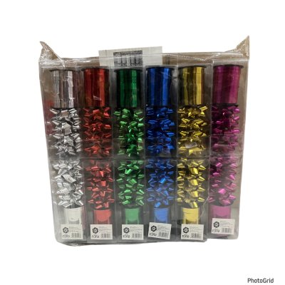 A004-27#โบว์ดอก+ริบบิ้น 12ชิ้น/แพ็ค ราคา20บาท