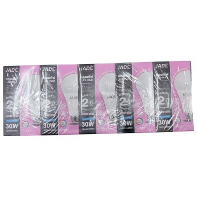 หลอดไฟLED #JADE 30W แสงขาว 5ชิ้น/แพ็ค ราคา75บาท
