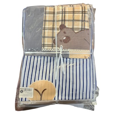 A035-24#ผ้ากันเปื้อนลายตาราง 12ชิ้น/แพ็ค ราคา39บาท