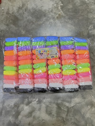 40454#ดินเบา(สีอ่อน)12ชิ้น / โหล ราคา 20 บาท