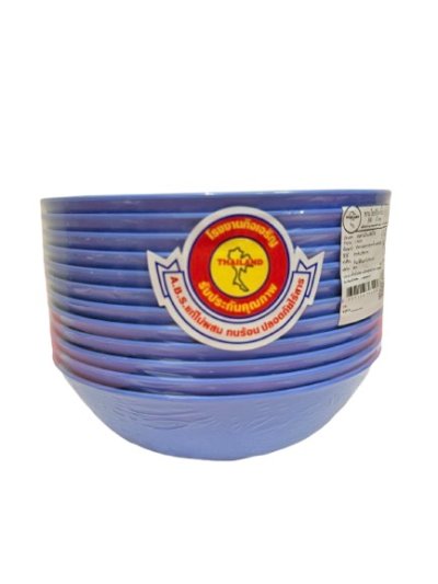 ชามใบบัว 6 นิ้ว สีฟ้า 12ชิ้น / โหล ราคา 20 บาท