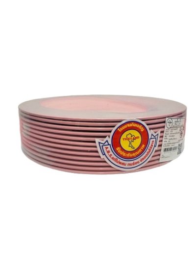 จานตื้น 8 นิ้ว สีชมพู 12ชิ้น / โหล ราคา 15 บาท