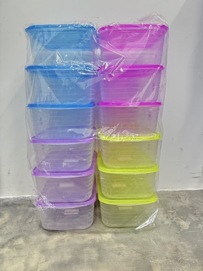 2-1#กล่องเวฟ หงอคง ตัวขาวฝาสี./ชัดเจน 12ชิ้น/ โหล ราคา 25 บาท
