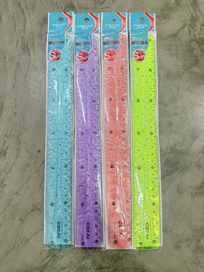 56973#ไม้บรรทัด 30 cm. R-330 12ชิ้น/ โหล ราคา 10 บาท