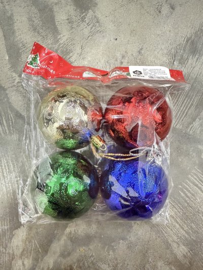 A301-08#ลูกบอลต้นคริสต์มาส 12ชิ้น/ โหล ราคา 20  บาท