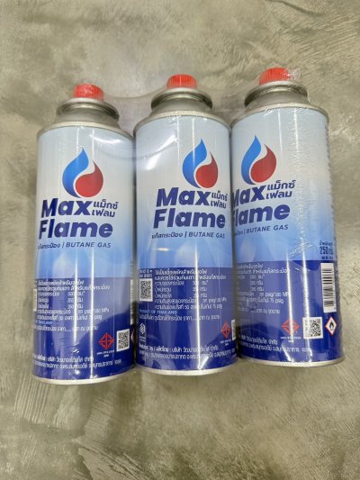 แม็กเฟลมแก๊สกระป๋อง 250 กรัม 3ชิ้น / แพ็ค ราคา37บาท