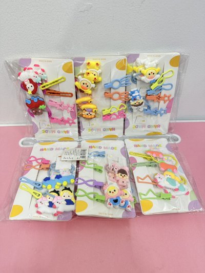 LY-81714#กิ๊บติดผม+ยางรัดผม 12ชิ้น/ โหล ราคา 20 บาท