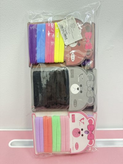 81492#ยางรัดผม 5cm 1*8pcs คละสี 12ชิ้น/ โหล ราคา 15 บาท