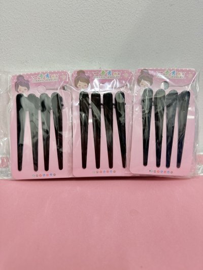 83321#กิ๊บดำหนีบผม 8cm 1*4pcs 12ชิ้น/ โหล ราคา 10 บาท