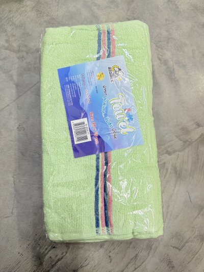 B-60611#ผ้าขนหนูเช็ดหน้าคละสีมีลาย 35*75cm.  12ผืน/ แพ็ค ราคา20บาท