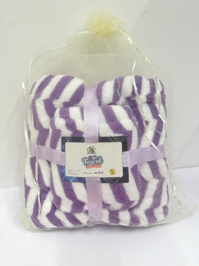 B-61807#ชุดผ้าขนหนูคละสี 70*140cm-35*75cm