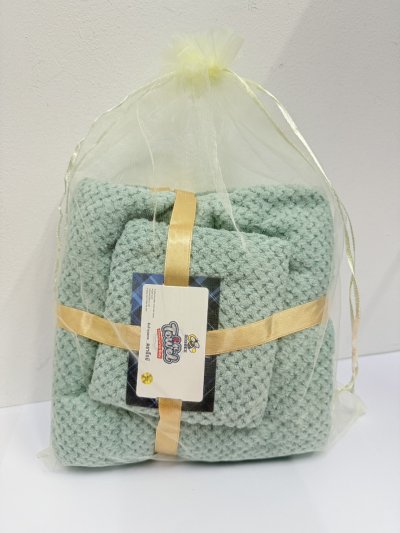 B-61808#ชุดผ้าขนหนูคละสี 70*140cm-35*75cm