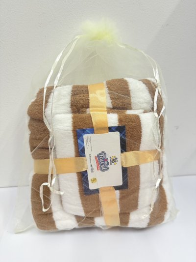 B-61802#ชุดผ้าขนหนูลาย 70*140cm-35*75cm