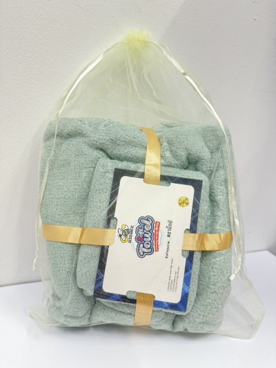 B-61804#ชุดผ้าขนหนูคละสี 70*140cm.-35*75cm.