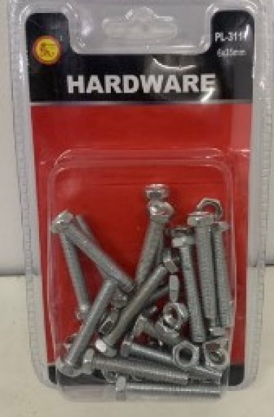 PL-3116#ชุดตะปู บรรจุ12ชิ้น/แพ็ค ราคา20/ชิ้น